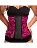 Ann Chery 2024 Women's Latex Sport Workout Waist Cincher Corset Animal Print