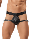 Candyman 99138 Men's Leather Buckle Jockstrap