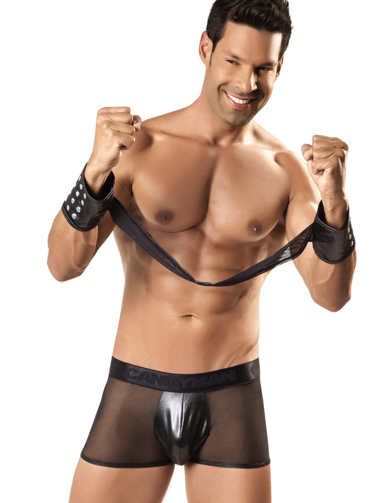 Candyman 99161 Men's Mini S&M Cuffs Outfit